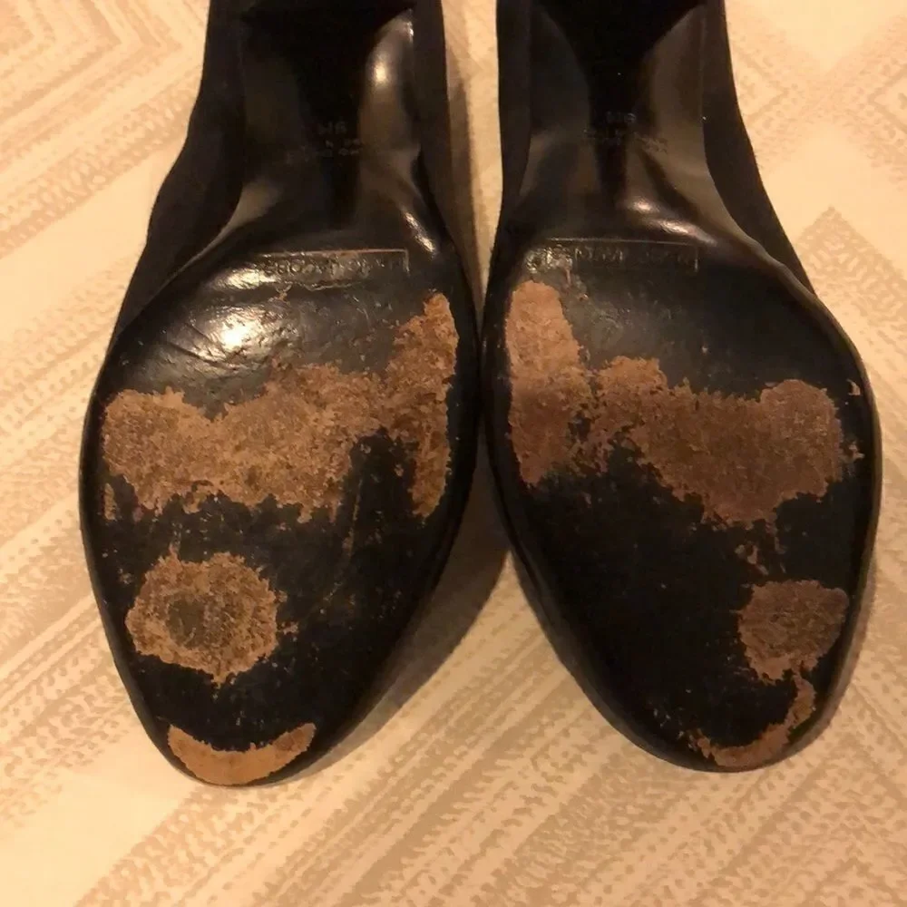 Marc Jacobs Black Satin Open Toe Heels with Rhinestone Bow Size 9